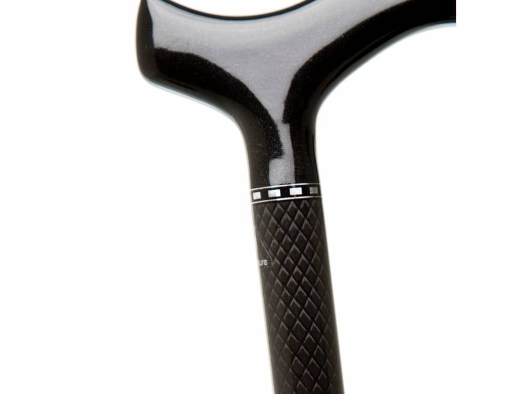 Carbon Fibre Folding Stick - Diamond Derby with Soft Grip