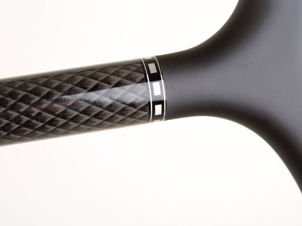Carbon Fibre Folding Stick - Diamond Derby with Soft Grip