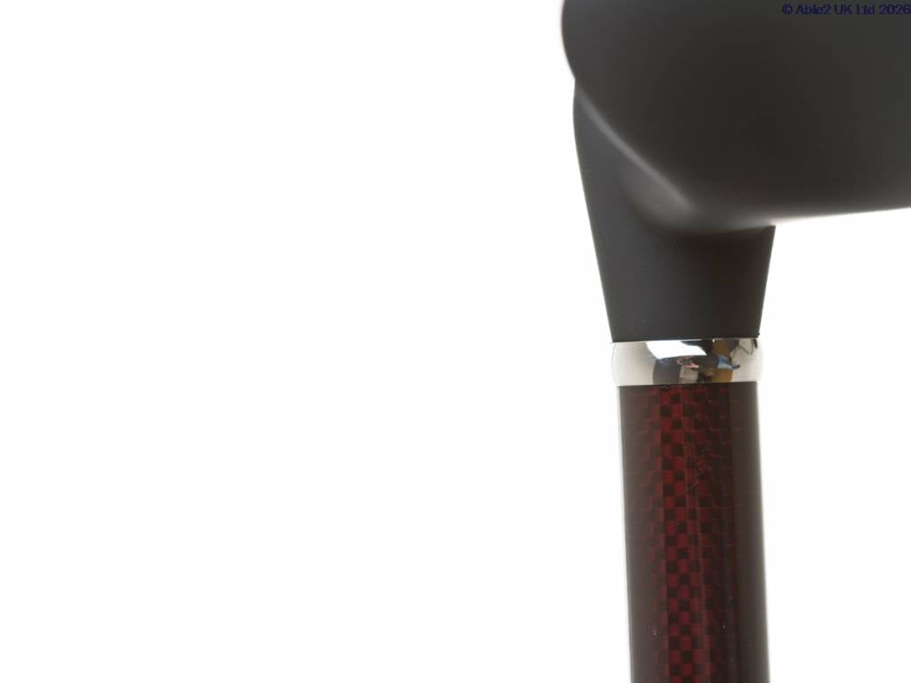 Carbon Fibre Folding Stick - Diamond Derby with Soft Grip