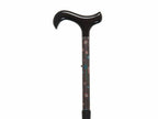 Carbon Fibre Folding Stick - Pearly Flowers (Grey Shaft)