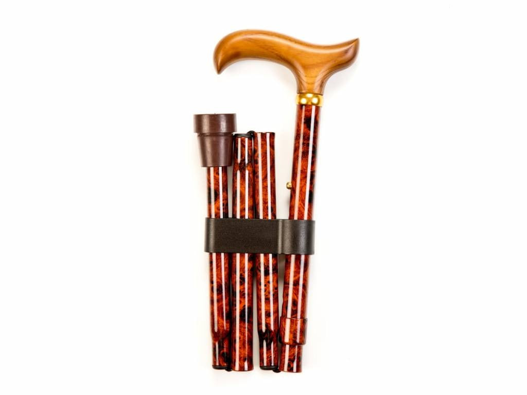 Folding Walking Stick - Birds Eye