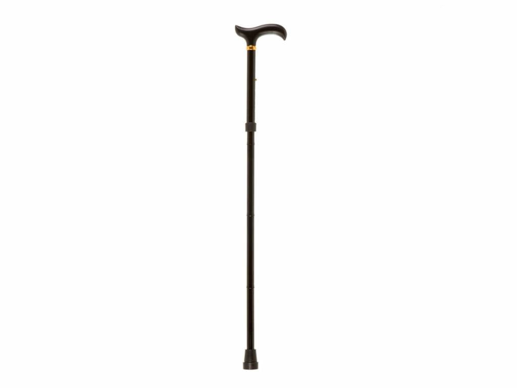 Folding Walking Stick - Black Derby Handle