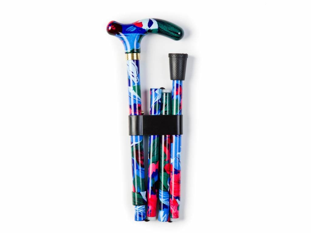 Folding Walking Stick - Gilly Flower