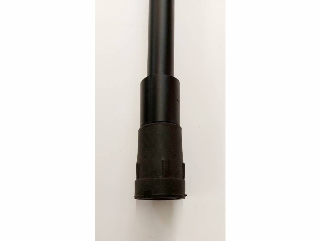 Shooting Stick K66 Black Shaft Wide Seat Brown - Adjustable Height - Rubber Ferrule Foot