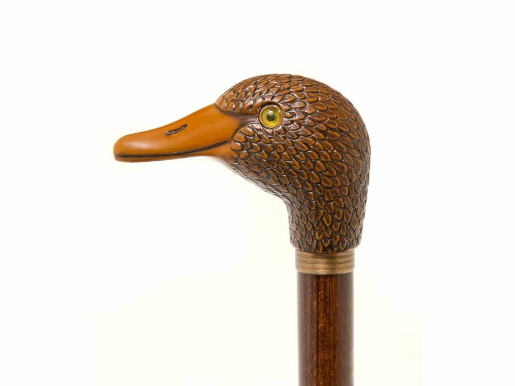 Brown Duck Head on Beech Shaft