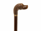 Brown Dog Head on Beech Shaft