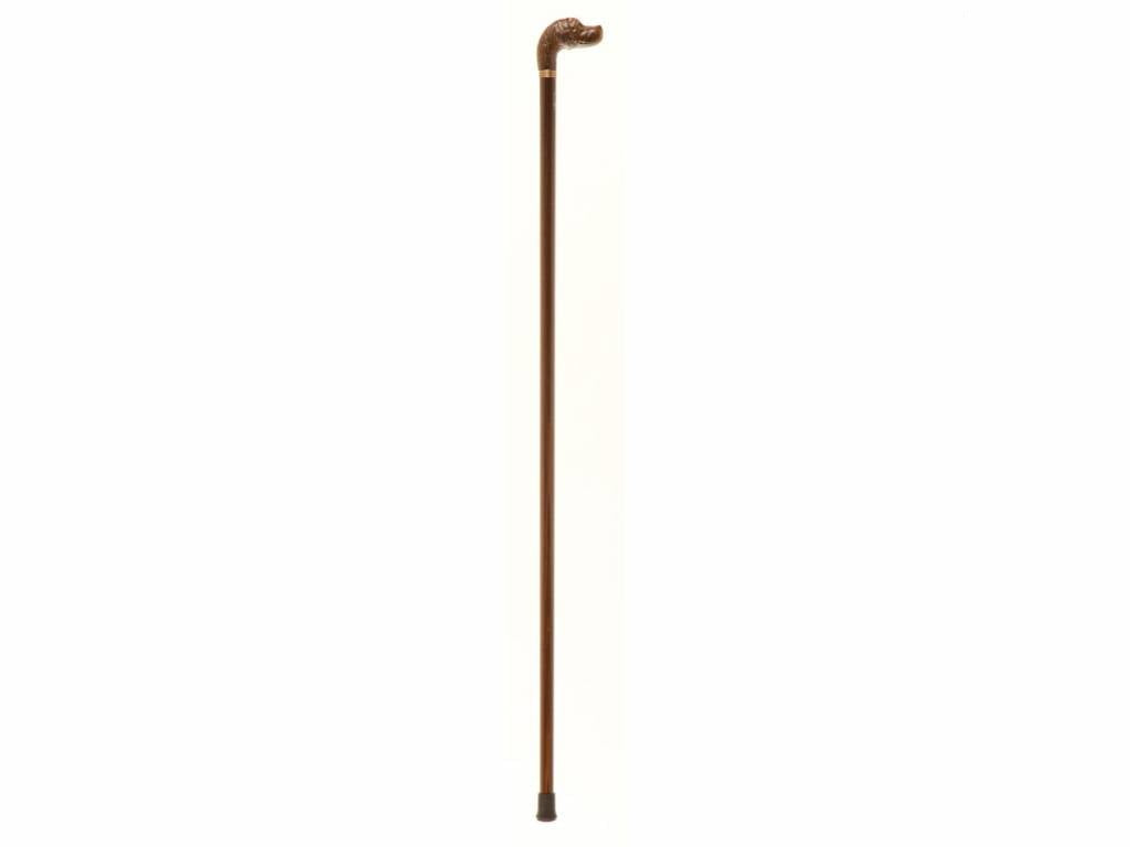 Brown Dog Head on Beech Shaft