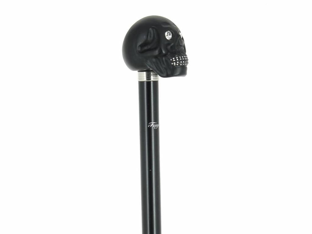 Black Beechwood Shaft with a Black Resin Skull