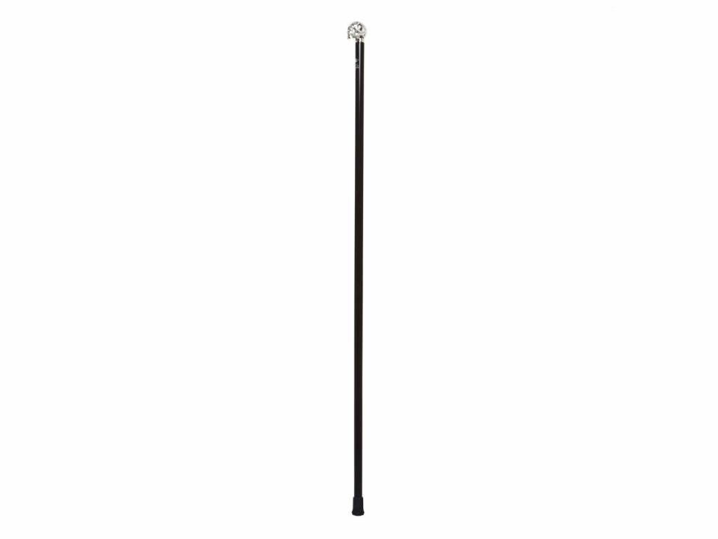 Black Beechwood Shaft with a Nickel Plated Resin Skull