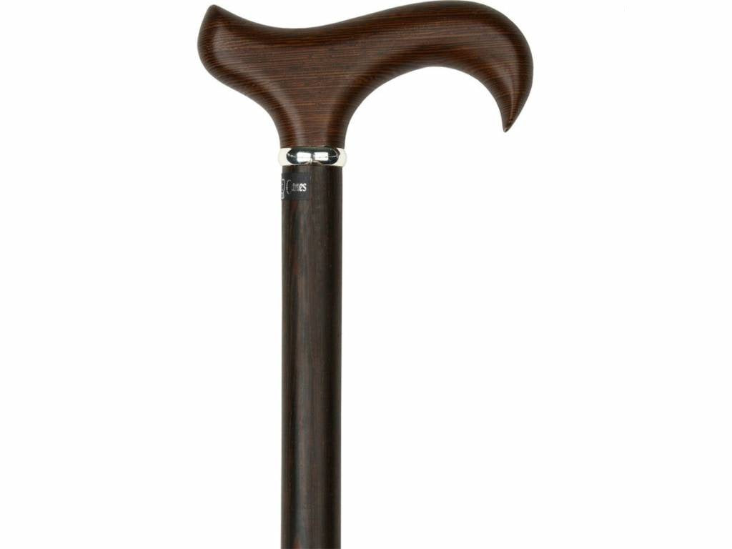 Wenge Shaft with a Derby Handle and a Silver Coloured Collar