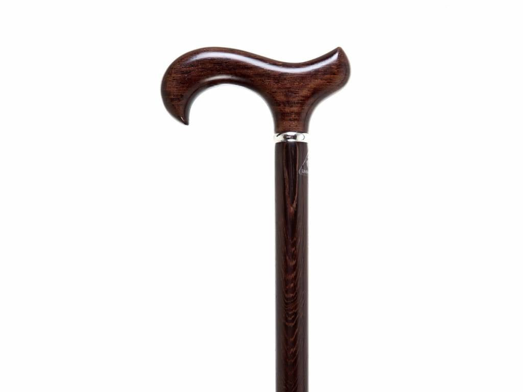 Wenge Shaft with a Derby Handle and a Silver Coloured Collar
