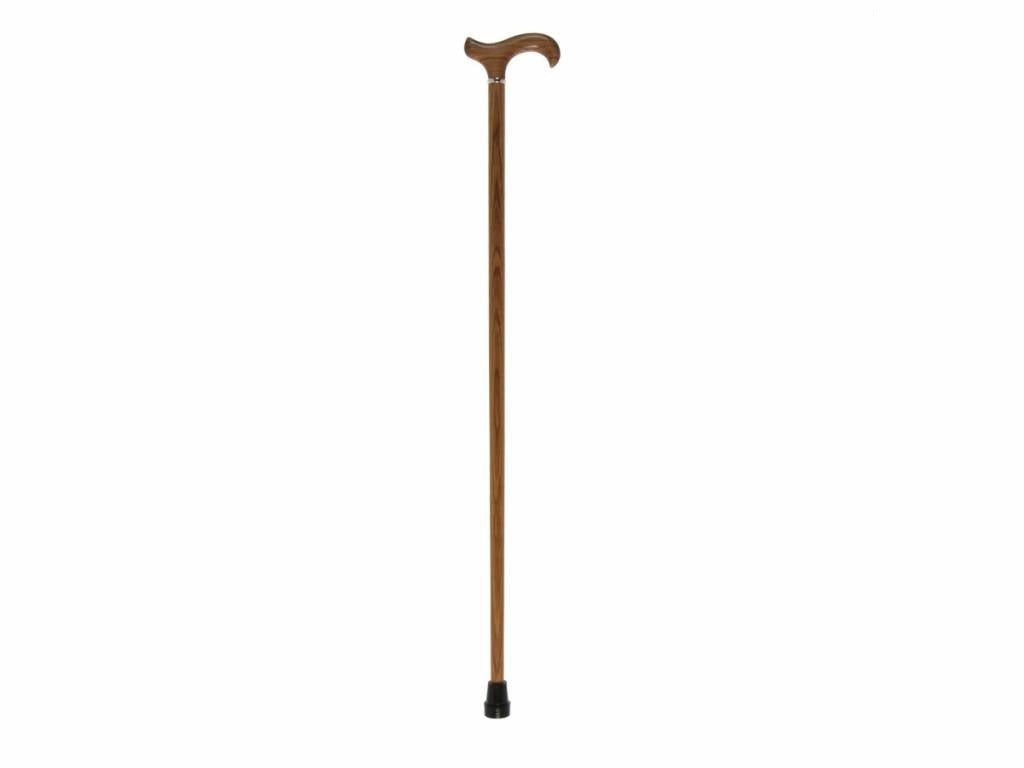 Zebrano Shaft with Derby Handle and Silver Plated Collar
