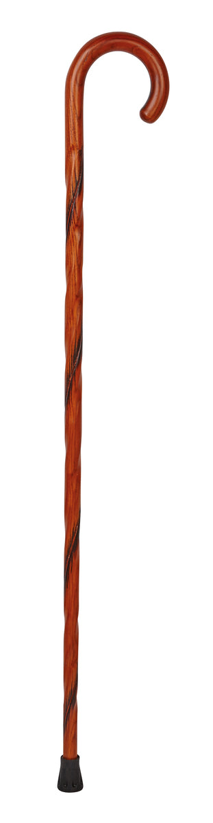 Acacia Swirl Crook Handle Stick