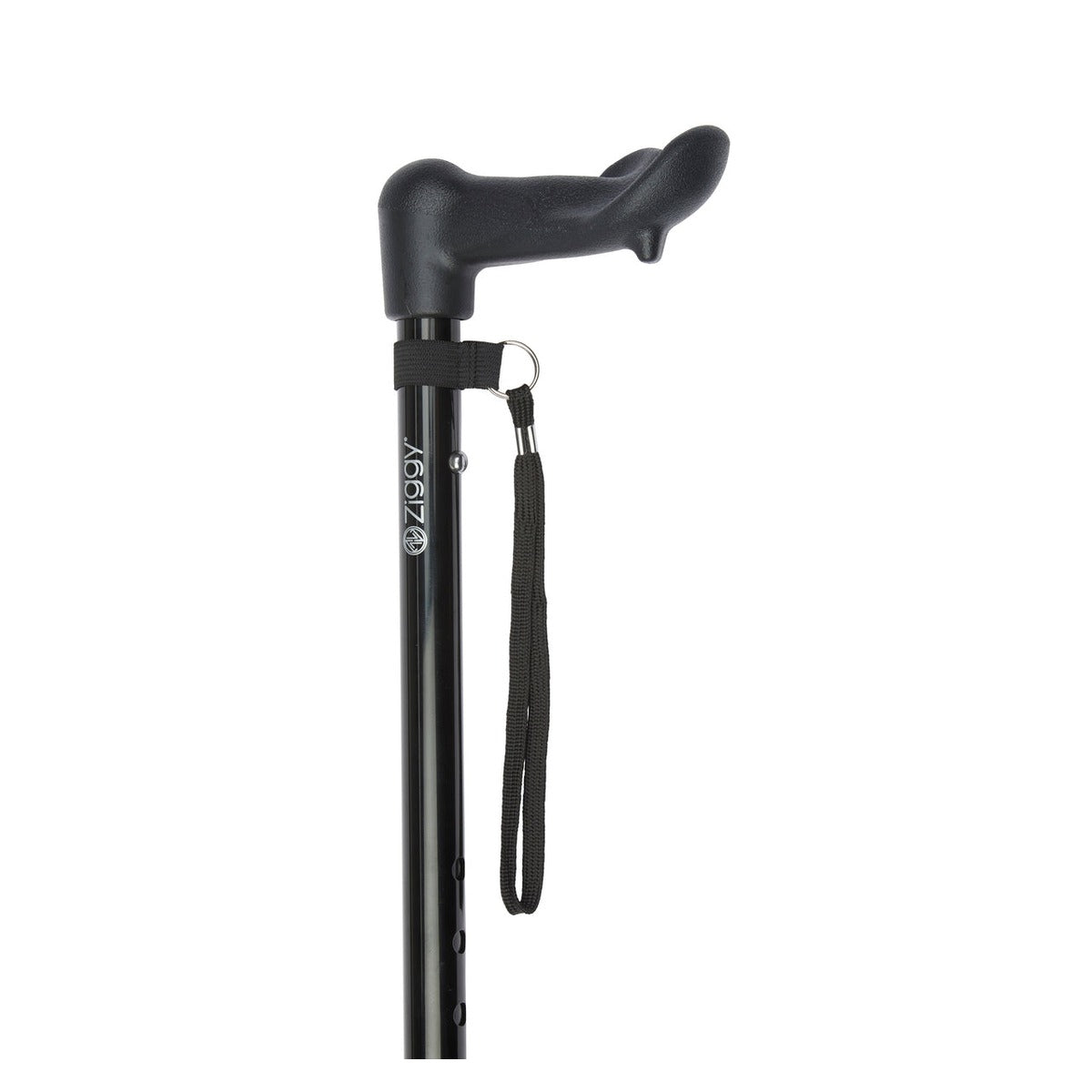 Anatomical Handle Adjustable Stick With Shock Absorber