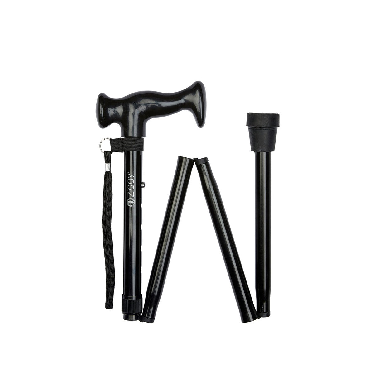 Black Economy Crutch Handle Folding Stick