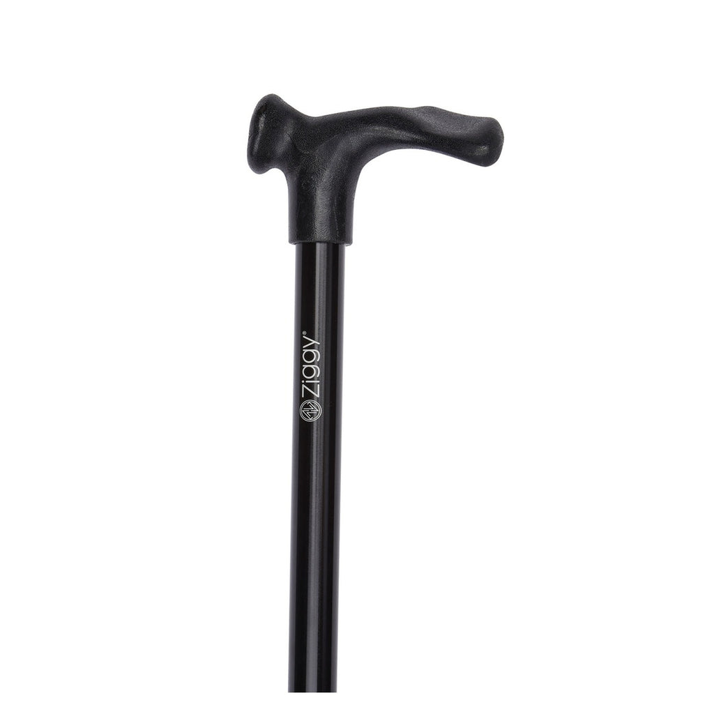 Black Extra Strong & Long Stick With Anatomical Handle (Left Hand)