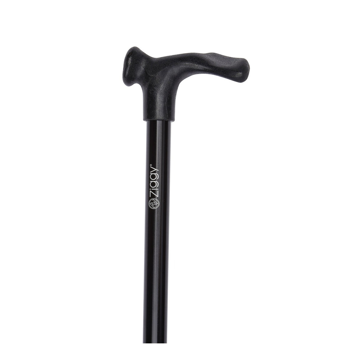Black Extra Strong & Long Stick With Anatomical Handle (Left Hand)