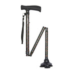 Black Floral Pattern Tribase Folding Stick