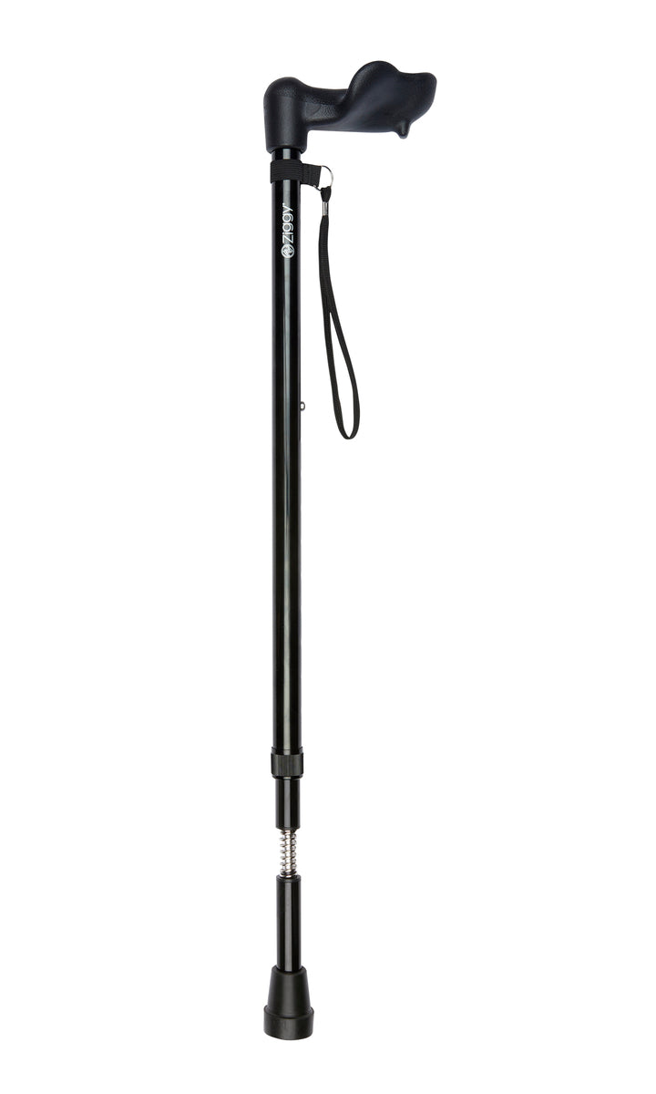 Anatomical Handle Adjustable Stick With Shock Absorber