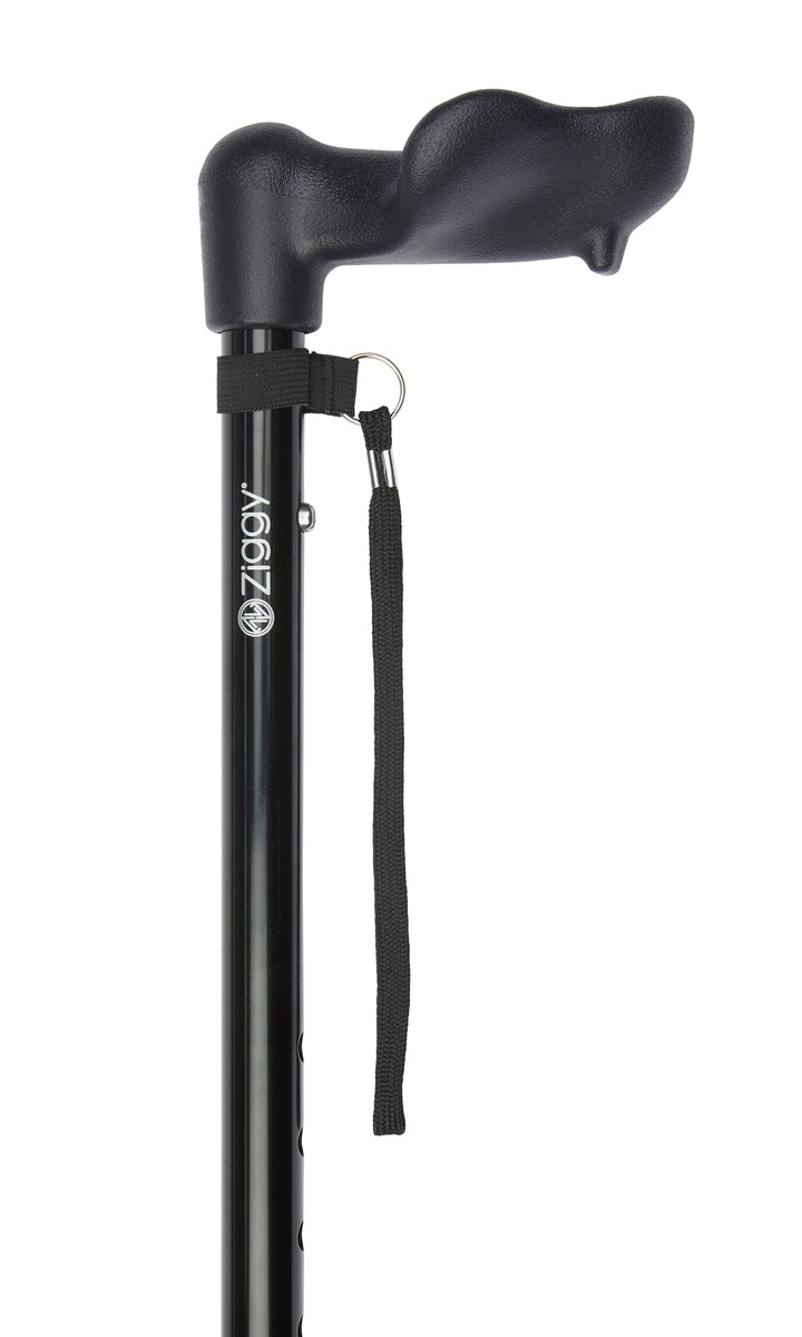 Anatomical Handle Adjustable Stick With Shock Absorber
