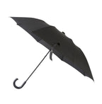 Black Crook Handle Mini Folding Umbrella