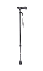 Black Crutch Handle Adjustable Stick With Shock Absorber