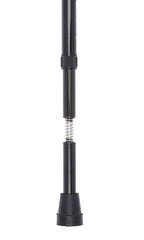Black Crutch Handle Adjustable Stick With Shock Absorber