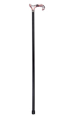 Black Dress Cane With Pink Acrylic Derby Handle