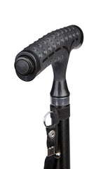 Black Economy Folding Stick With Built-In Torch