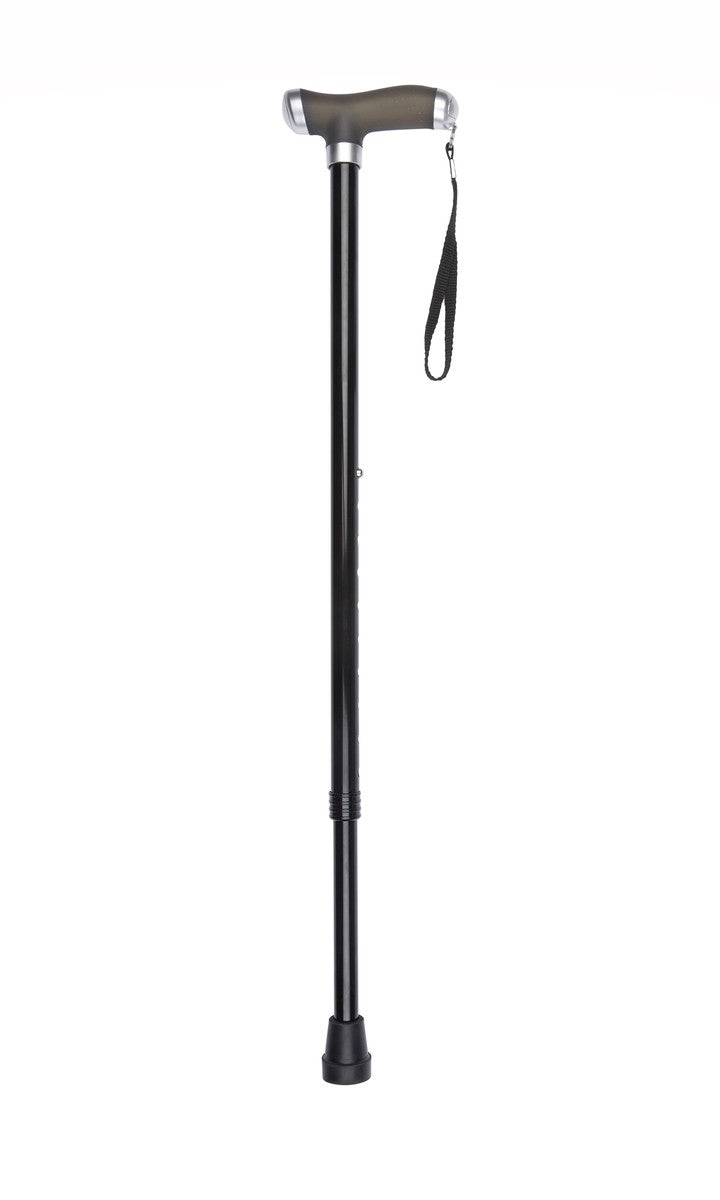 Black Extra Comfy Gel Grip Handle Adjustable Stick