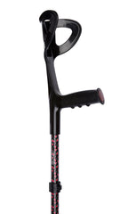 Black Floral Pattern Adjustable Crutch