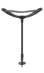 Black Leather Shooting Stick with Black Shaft