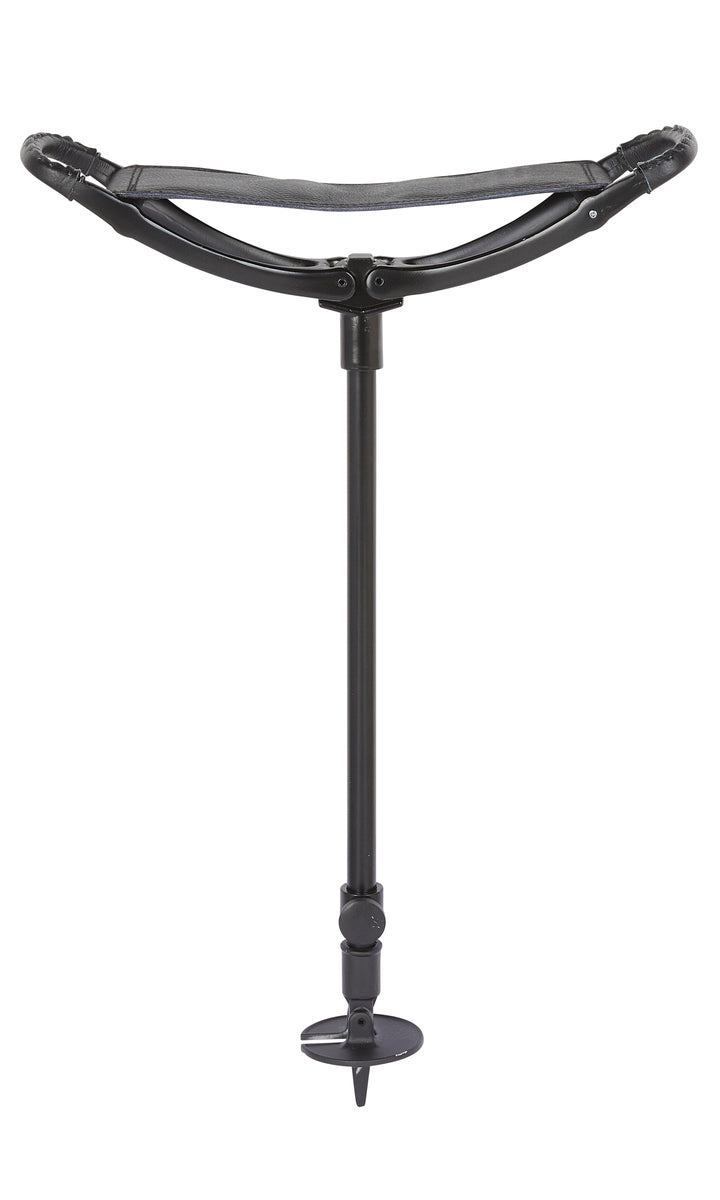 Black Leather Shooting Stick with Black Shaft