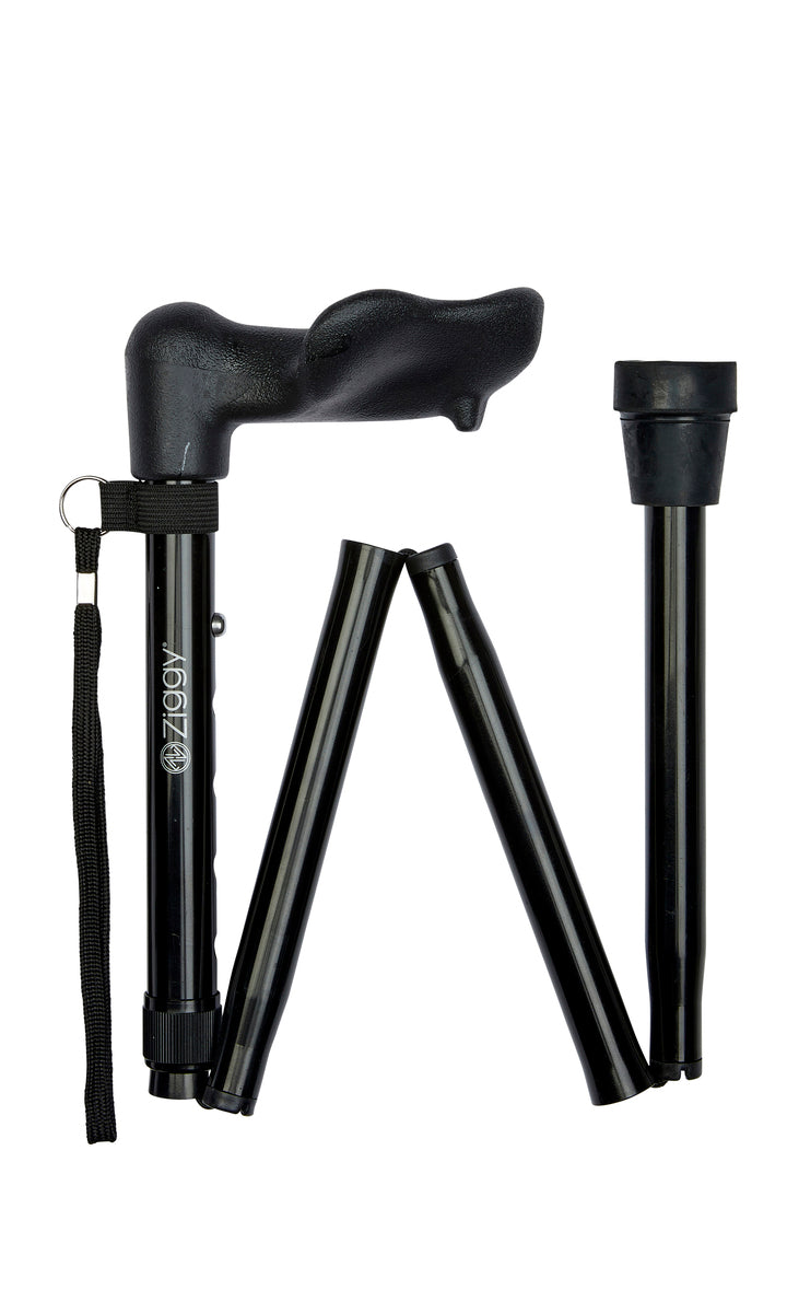 Short Anatomical Handle Folding Stick
