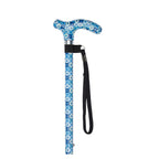 Blue Circles Pattern Adjustable Stick With Petite Patterned Handle
