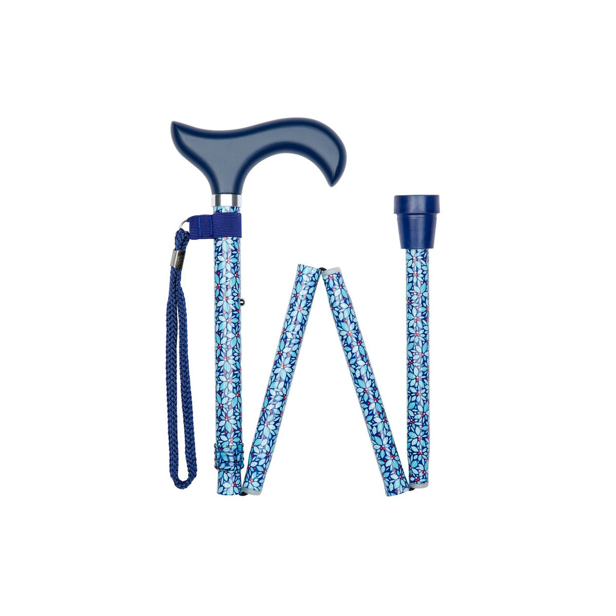 Blue Floral Pattern Folding Stick