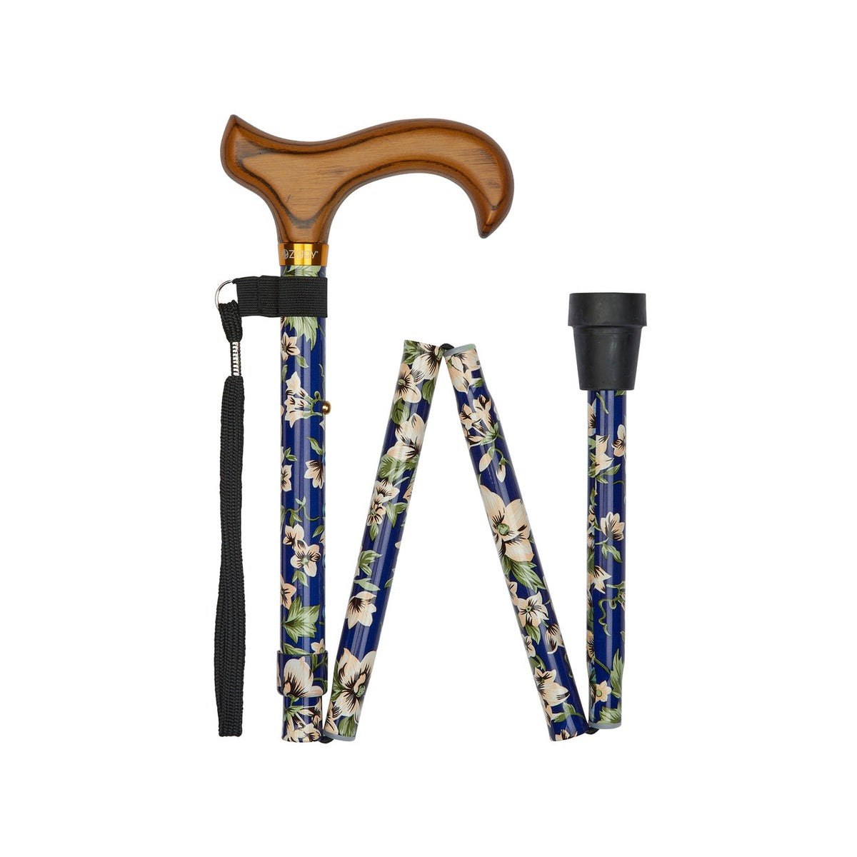 Blue Morris Pattern Folding Stick