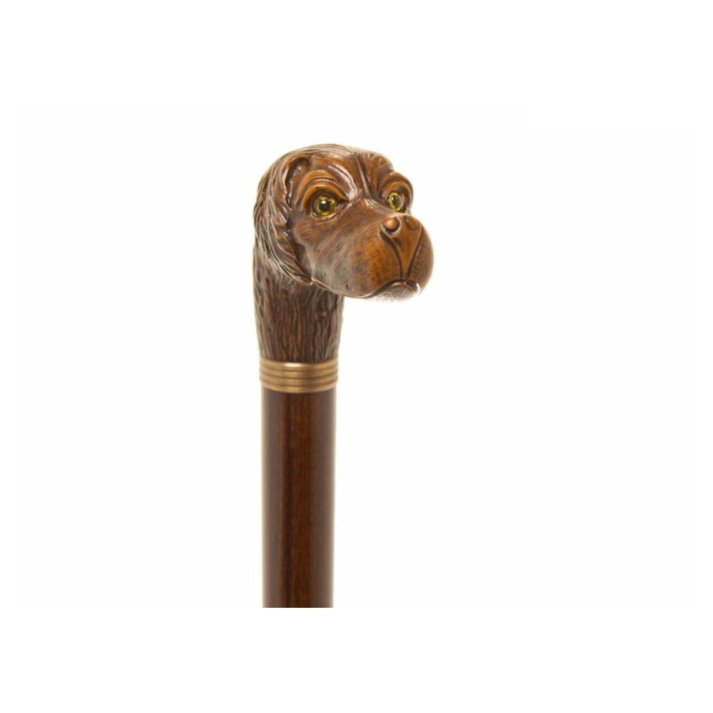 Brown Dog Head on Beech Shaft