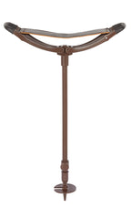 Brown Leather Shooting Stick with Brown Shaft