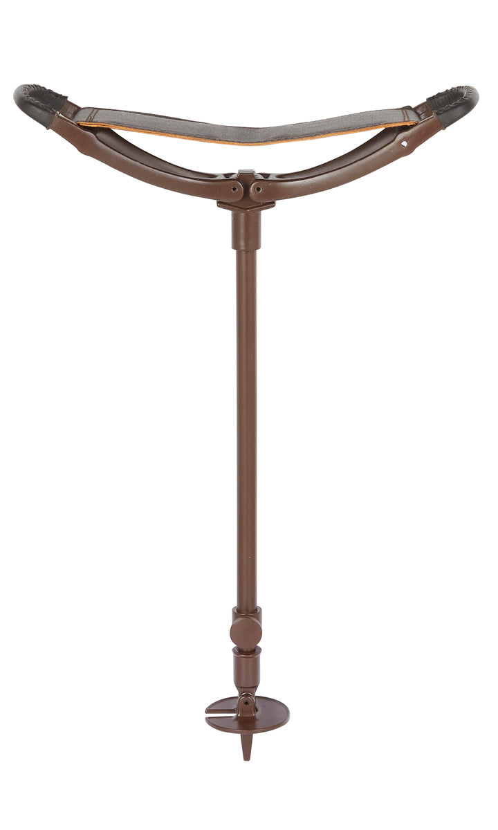 Brown Leather Shooting Stick with Brown Shaft