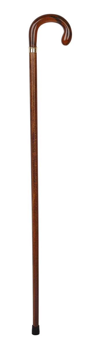 Brown Marble Crook Handle Stick