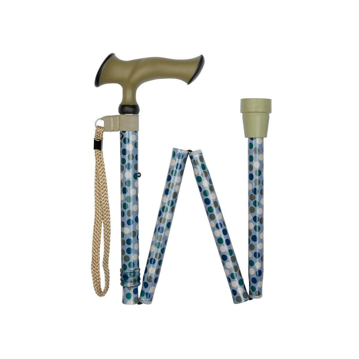 Canyon Spots Pattern Folding Stick With Ergonomic Handle