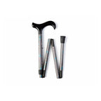 Carbon Fibre Folding Stick - Pearly Flowers (Grey Shaft)