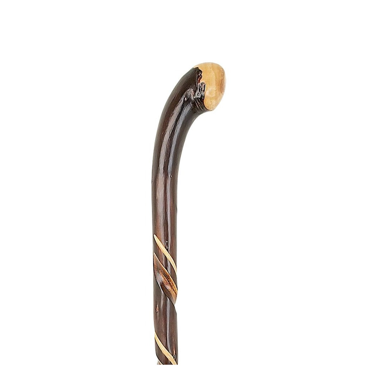 Chestnut Spiral Knob Stick
