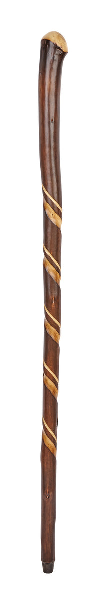 Chestnut Spiral Knob Stick