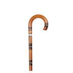 Flamed Rings Crook Handle Stick