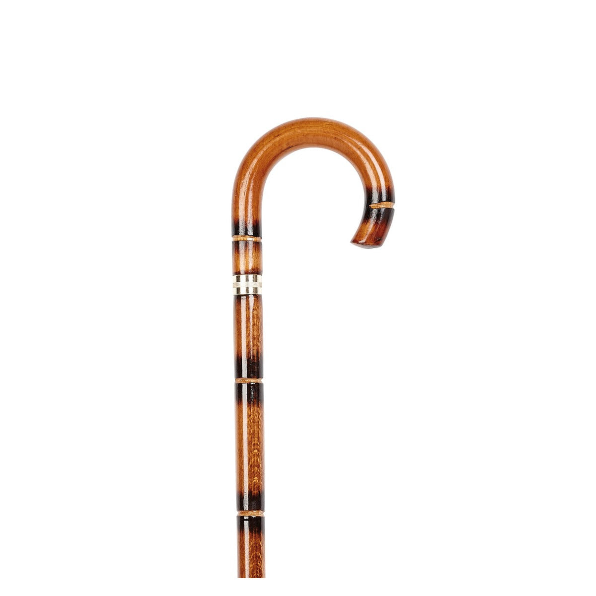 Flamed Rings Crook Handle Stick
