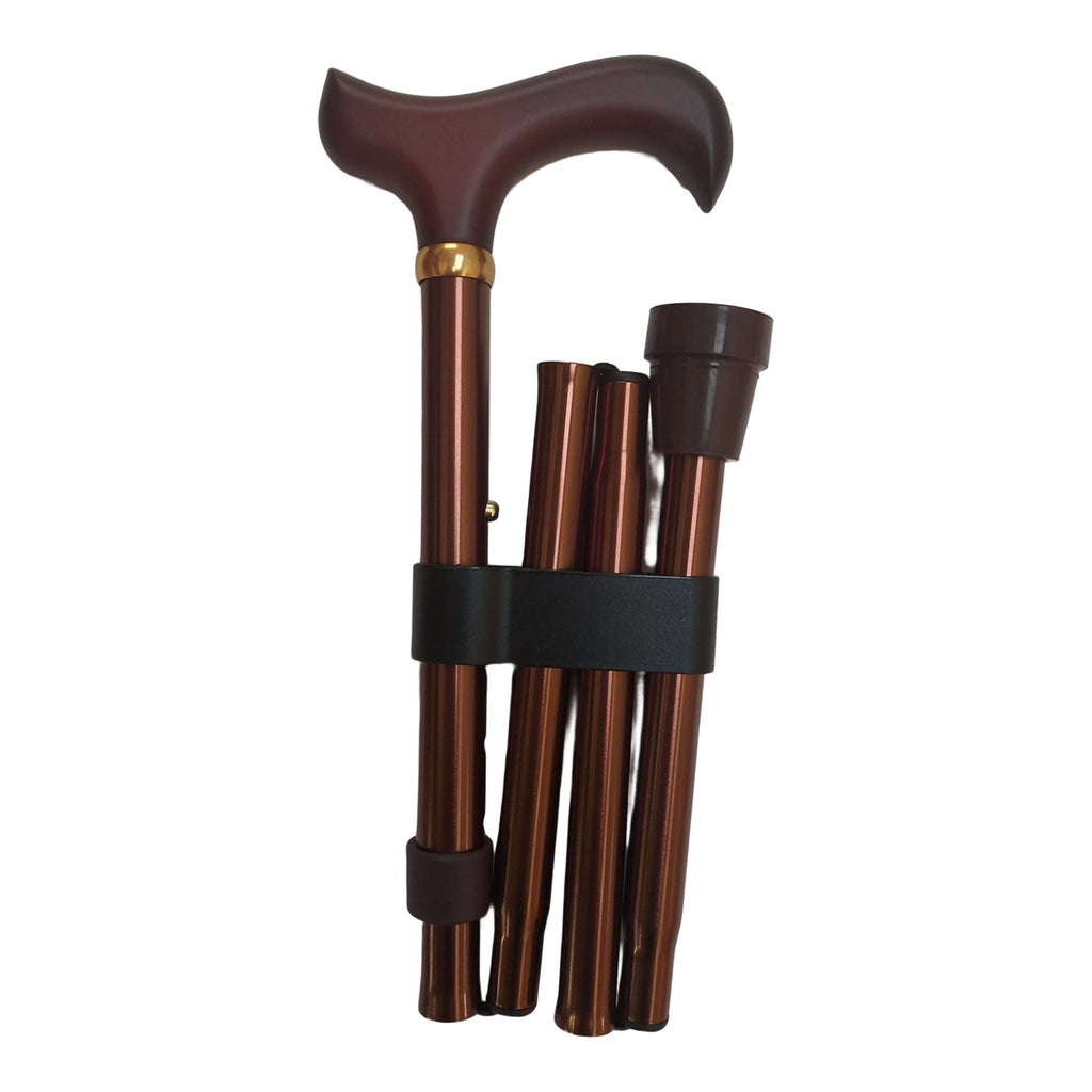 Folding Walking Stick - Bronze