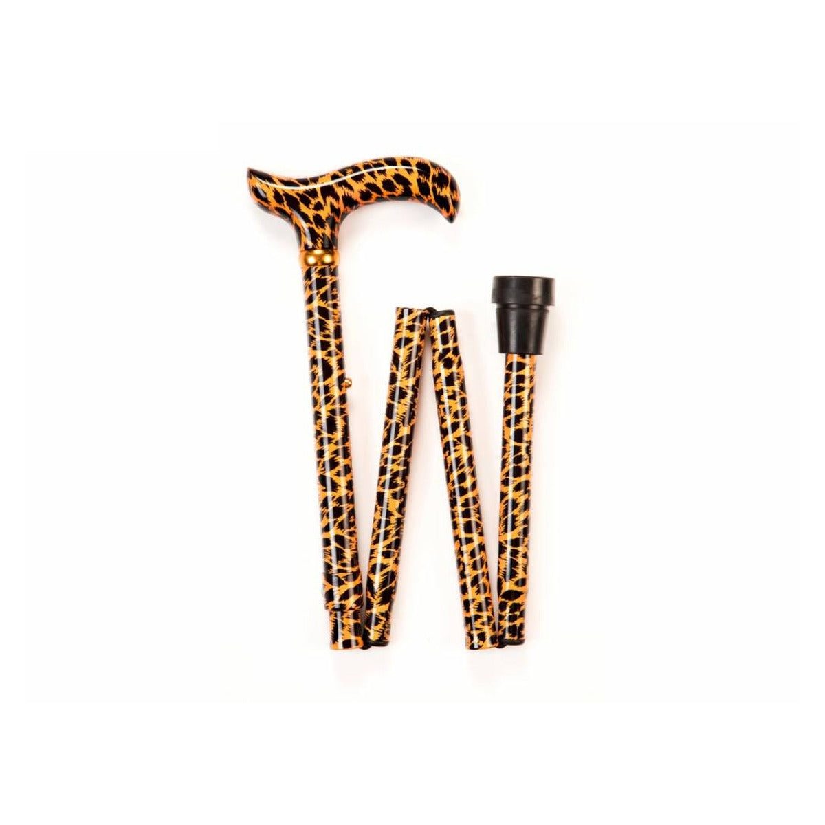 Folding Walking Stick - Leopard
