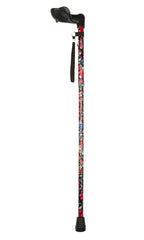 Fruit Pattern Folding Stick With Anatomical Handle
